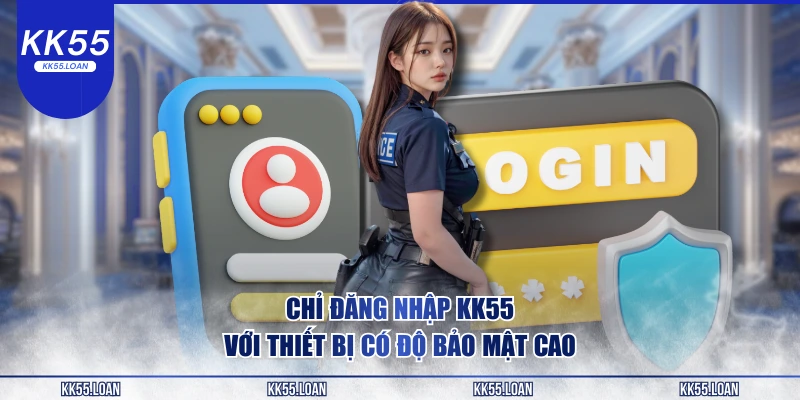 Đăng nhâp KK55 với thiết bị bảo mật cao